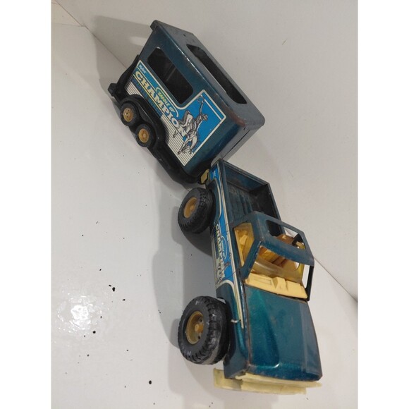 Nylint Pressed Steel Metal Plastic Quarter Horse Champion Pickup Truck & Trailer - Picture 4 of 9